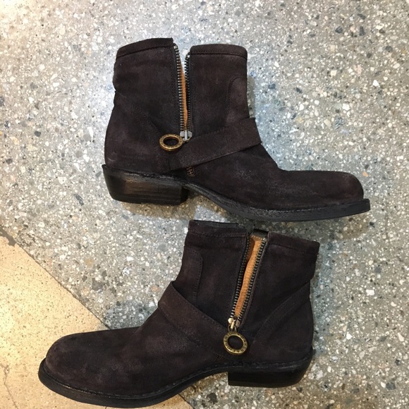 Italian brown suede ankle boots/ Florentini + Baker - Picture 7 of 8